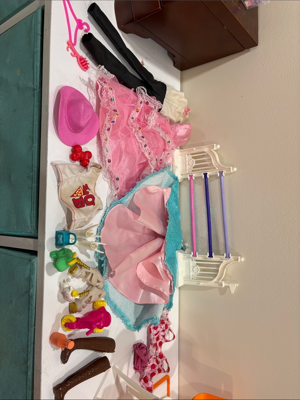 Kids Pink Dress-Up Skirt with Blue Trim - Kids Accessories